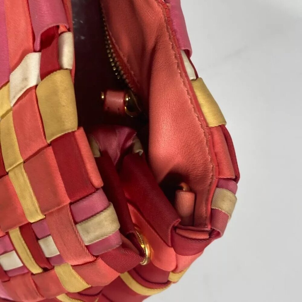 PRADA BN1653 Multicolore Logo braid Shoulder Bag Tote Bag Handbag Shoulder Bag - Picture 12 of 16